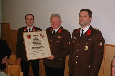 Poinstingl Fritz wurde zum Ehrenkommandanten